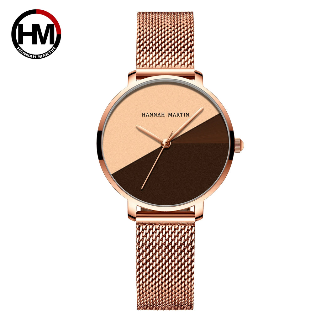 L&J Luxury Ladies Watch Design Private Drand Stainless Steel Mesh Belt Waterproof Ladies Wristwatch
