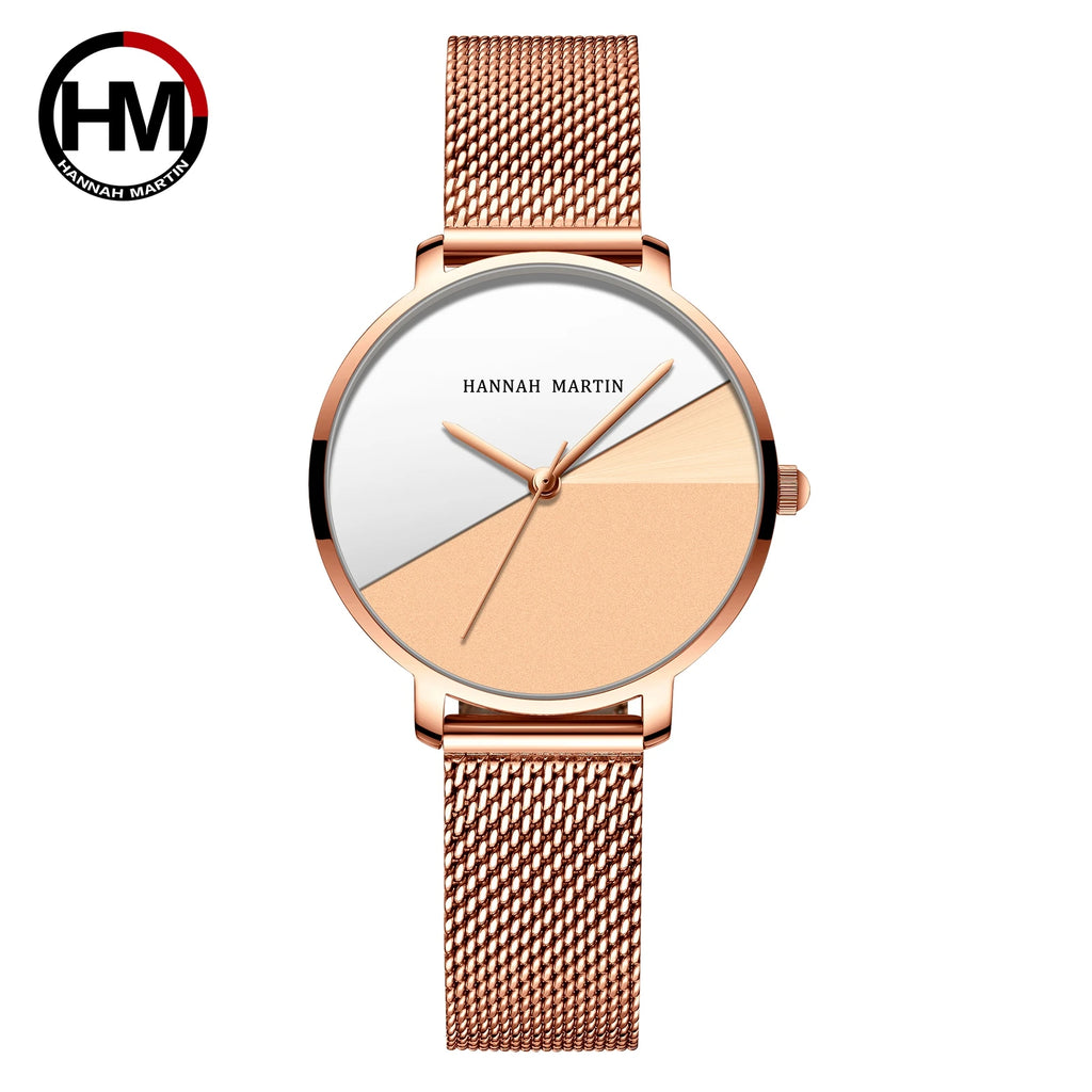 L&J Luxury Ladies Watch Design Private Drand Stainless Steel Mesh Belt Waterproof Ladies Wristwatch