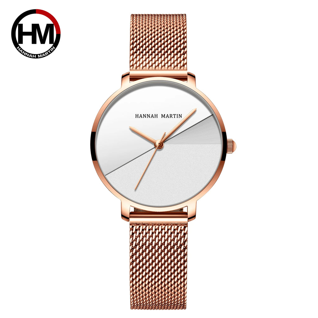 L&J Luxury Ladies Watch Design Private Drand Stainless Steel Mesh Belt Waterproof Ladies Wristwatch
