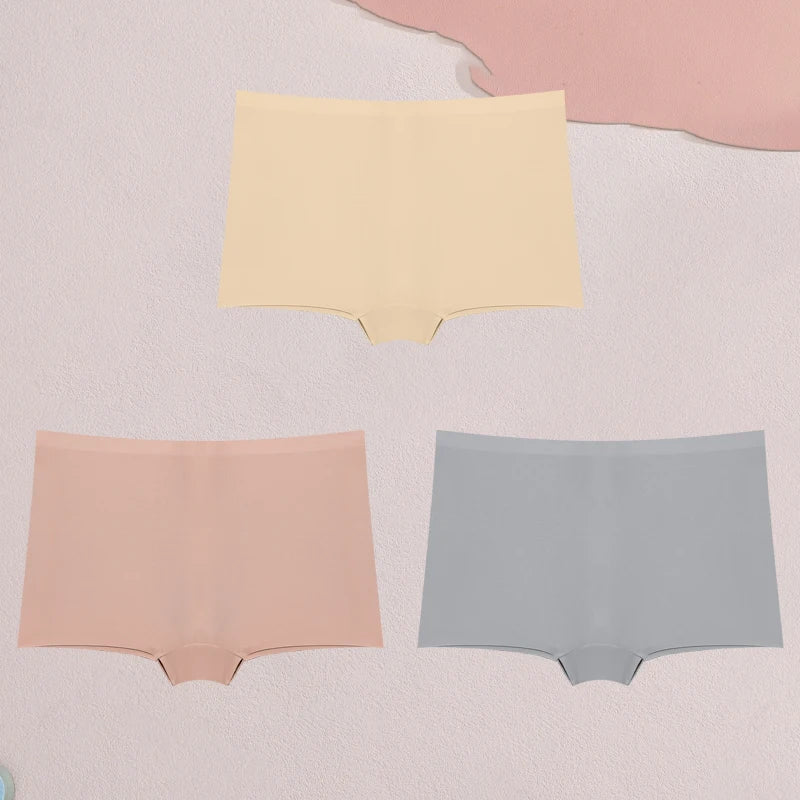 L &J Luxury 3Pcs Seamless Boxer Shorts for  Women's