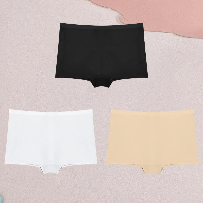 L &J Luxury 3Pcs Seamless Boxer Shorts for  Women's