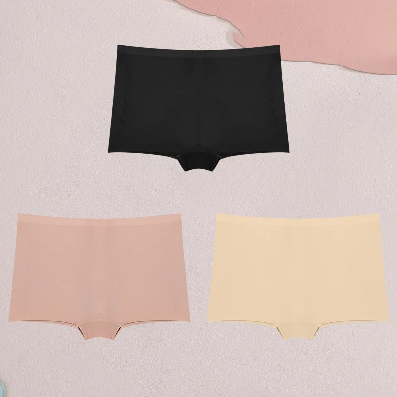 L &J Luxury 3Pcs Seamless Boxer Shorts for  Women's