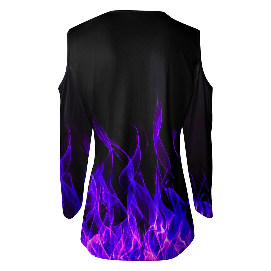 L&J Luxury flame Print T-shirt For  Women
