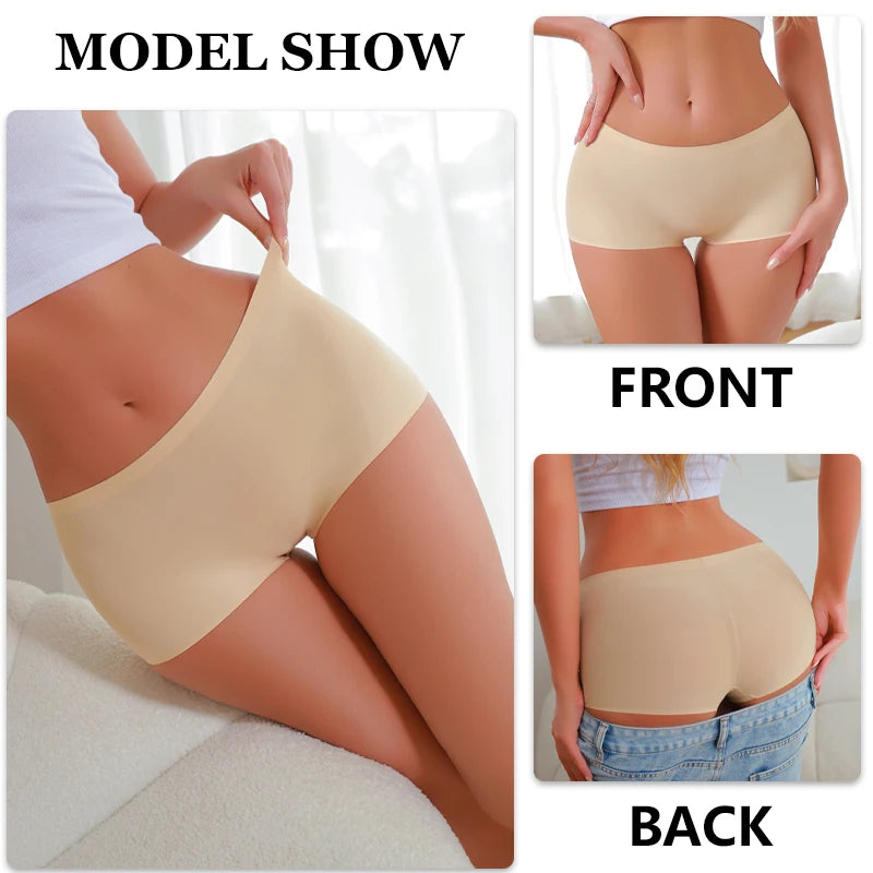 L &J Luxury 3Pcs Seamless Boxer Shorts for  Women's