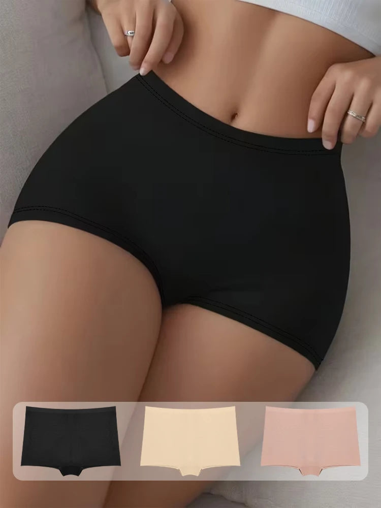 L &J Luxury 3Pcs Seamless Boxer Shorts for  Women's