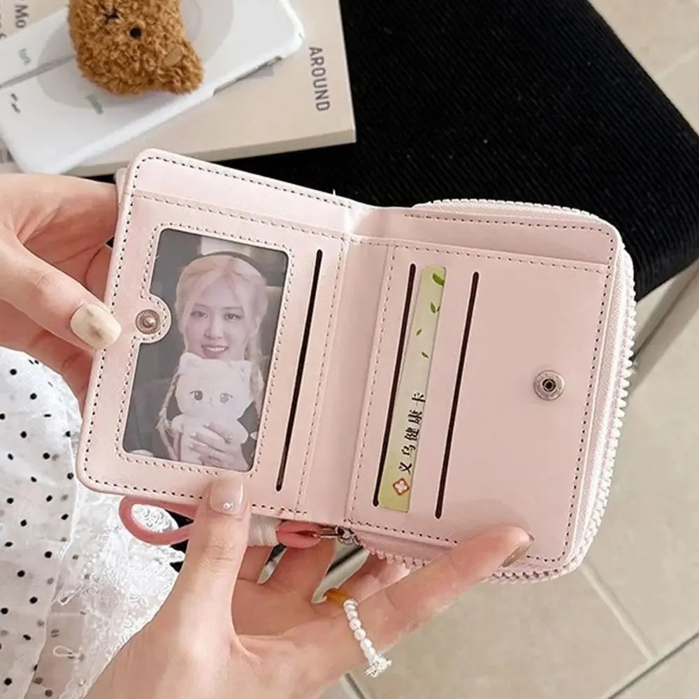 L&J Luxury Women Wallet Bear Rabbit Cat Pu Leather Card Holder Short Wallet