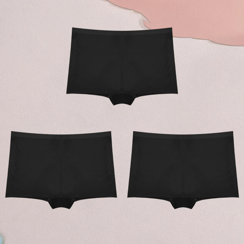L &J Luxury 3Pcs Seamless Boxer Shorts for  Women's
