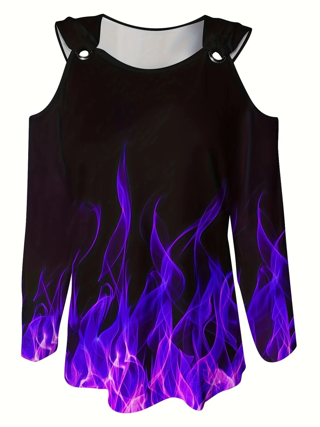 L&J Luxury flame Print T-shirt For  Women