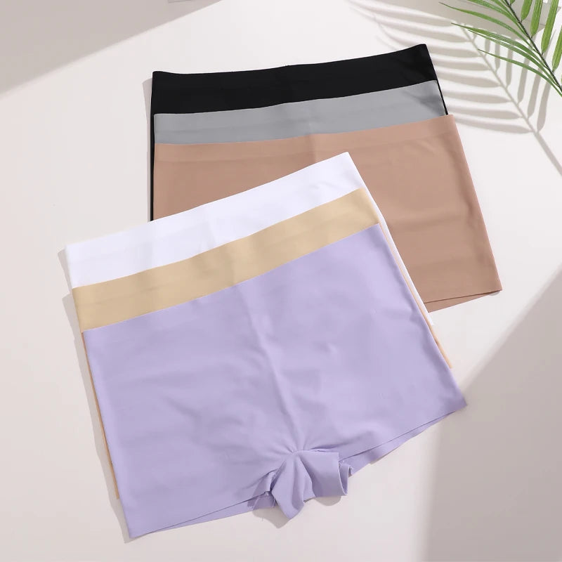 L &J Luxury 3Pcs Seamless Boxer Shorts for  Women's