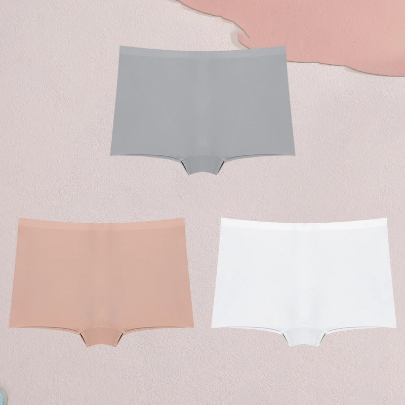 L &J Luxury 3Pcs Seamless Boxer Shorts for  Women's
