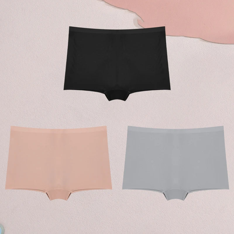 L &J Luxury 3Pcs Seamless Boxer Shorts for  Women's