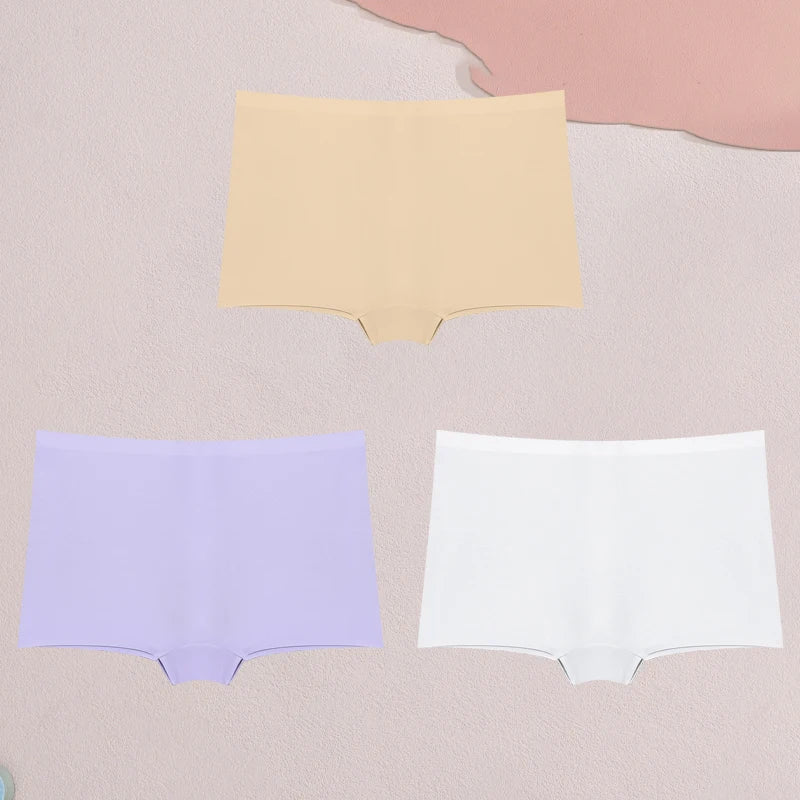 L &J Luxury 3Pcs Seamless Boxer Shorts for  Women's