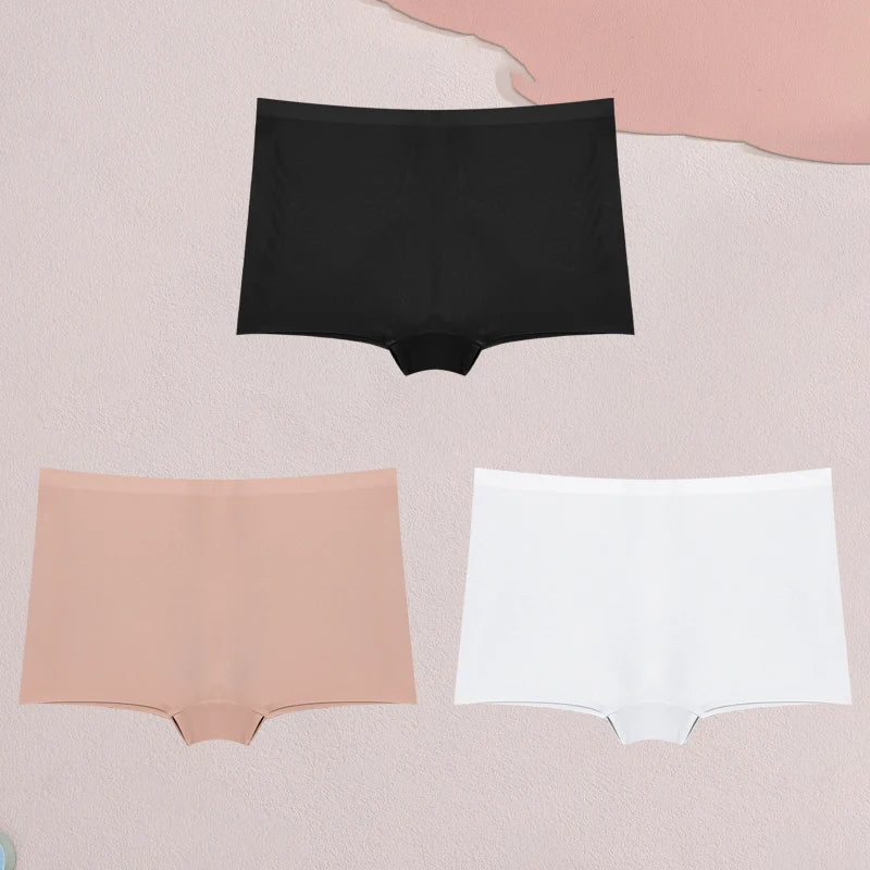 L &J Luxury 3Pcs Seamless Boxer Shorts for  Women's
